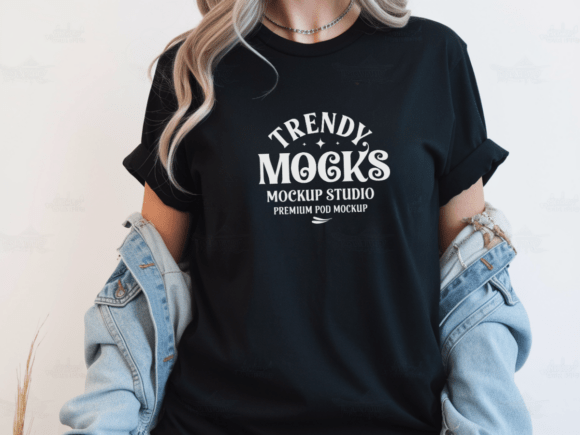 Download Comfort Colors C1717 Black Tshirt Mockup - Mockup Collection