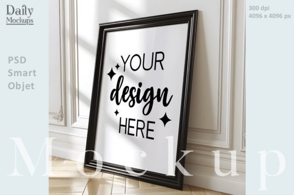 Download Black Frame Psd Mockup, White Boho Frame - Mockup Collection