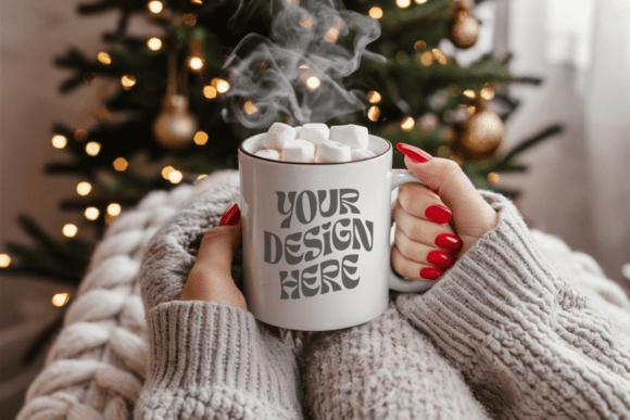Download Christmas 11oz White Mug Mockup 27 - Mockup Collection